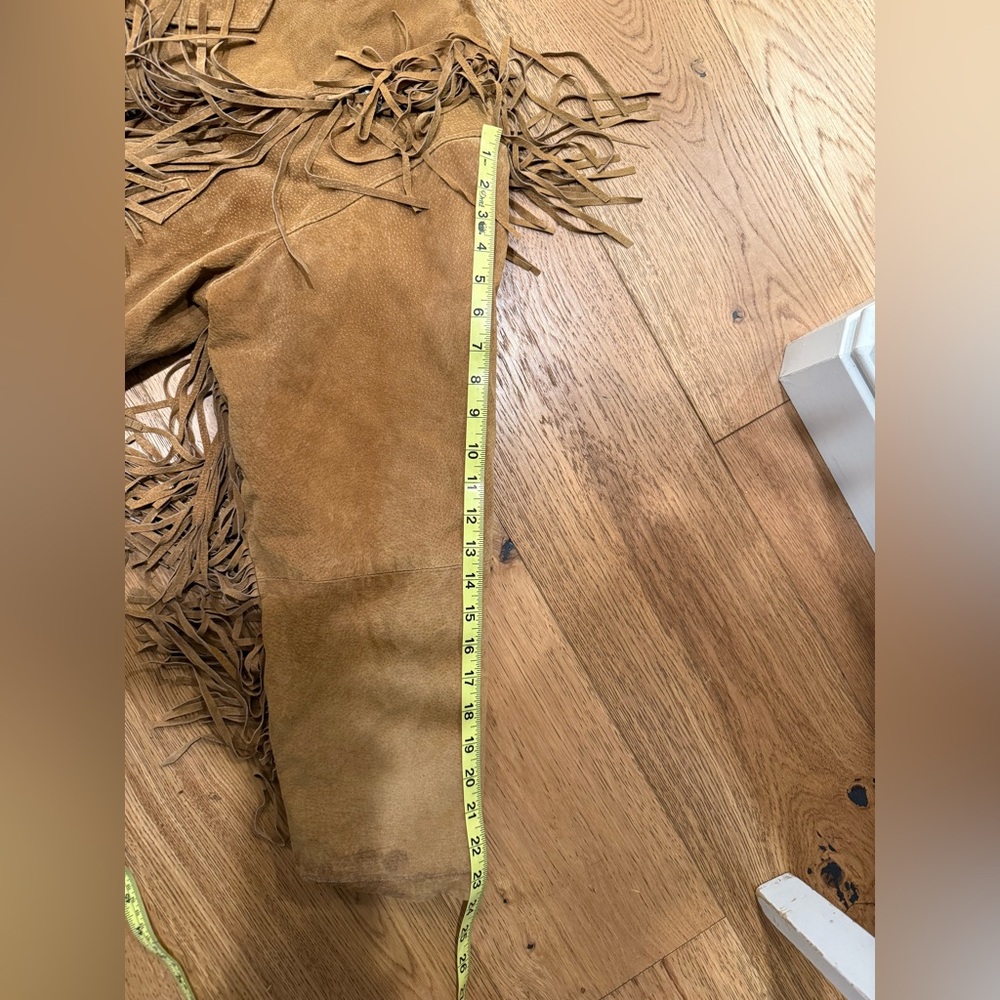Tan Fringe Suede Jacket - Picture 7 of 11